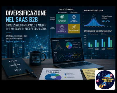 Diversificazione nel SaaS B2B con Matrice di Ansoff, simulazione Monte Carlo e ottimizzazione del portafoglio